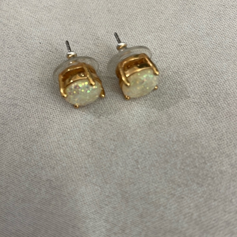 Kate Soade clear glitter stud earrings